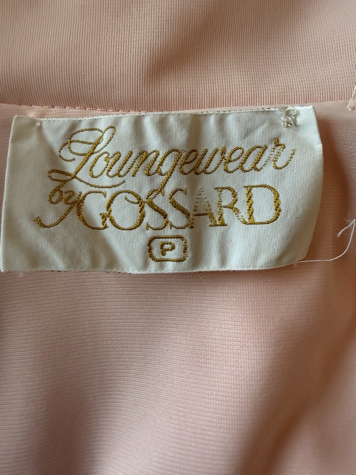 Vintage Gossard Loungewear Nightgown Women’s Small Pink Silky Long Sleeve Loop
