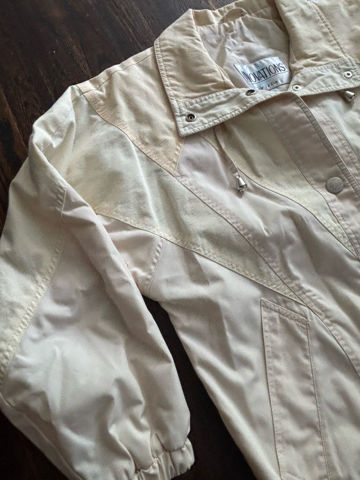VTG Retro 80s/90s Innovations By Izzi Windbreaker Jacket Butter Yellow Pastels