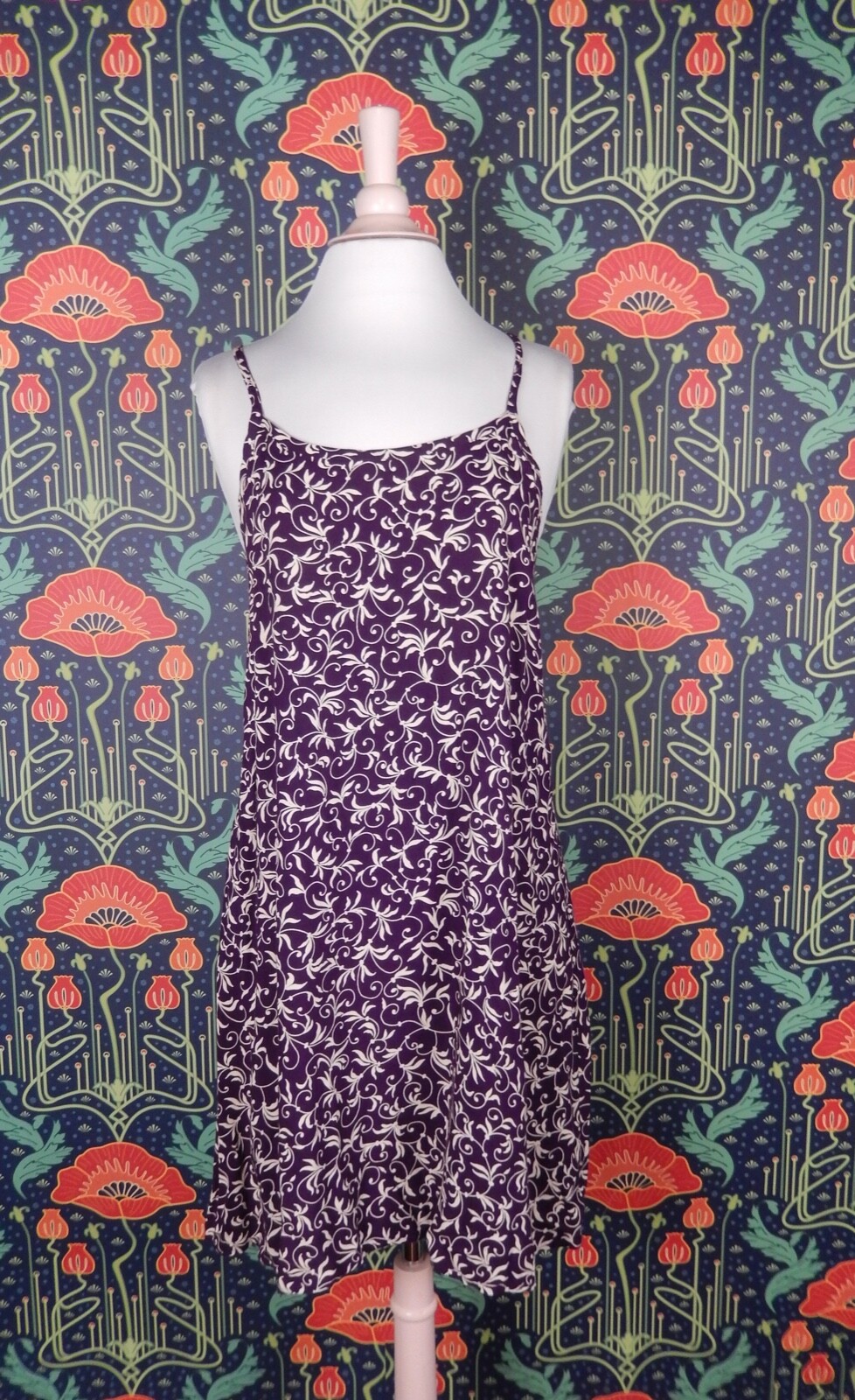Vintage 90’s Y2k Slip Dress Eggplant Purple A-Line Grunge Mini