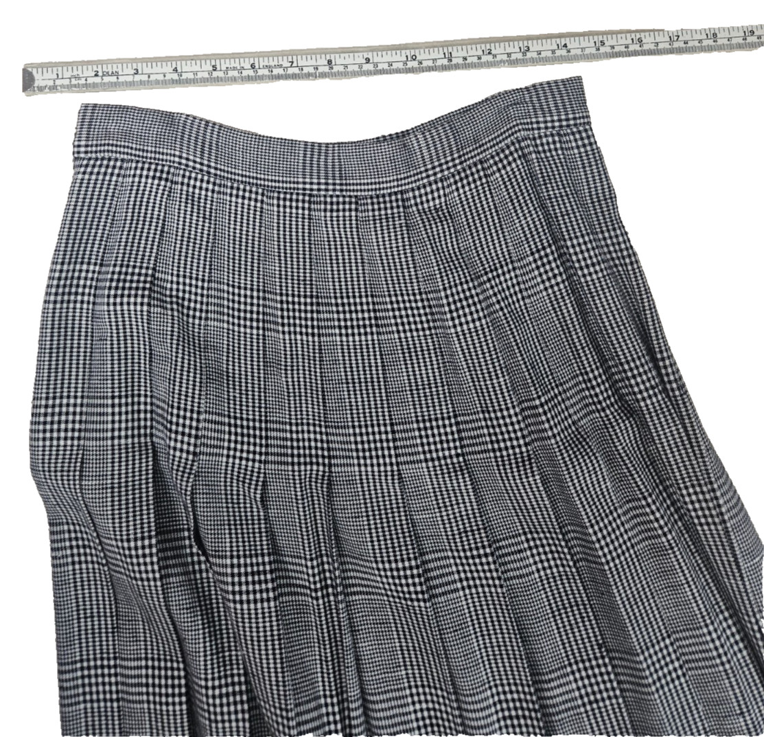 David Brooks Ltd VTG Pleated Skirt Black+White Professional Sz 10 Label