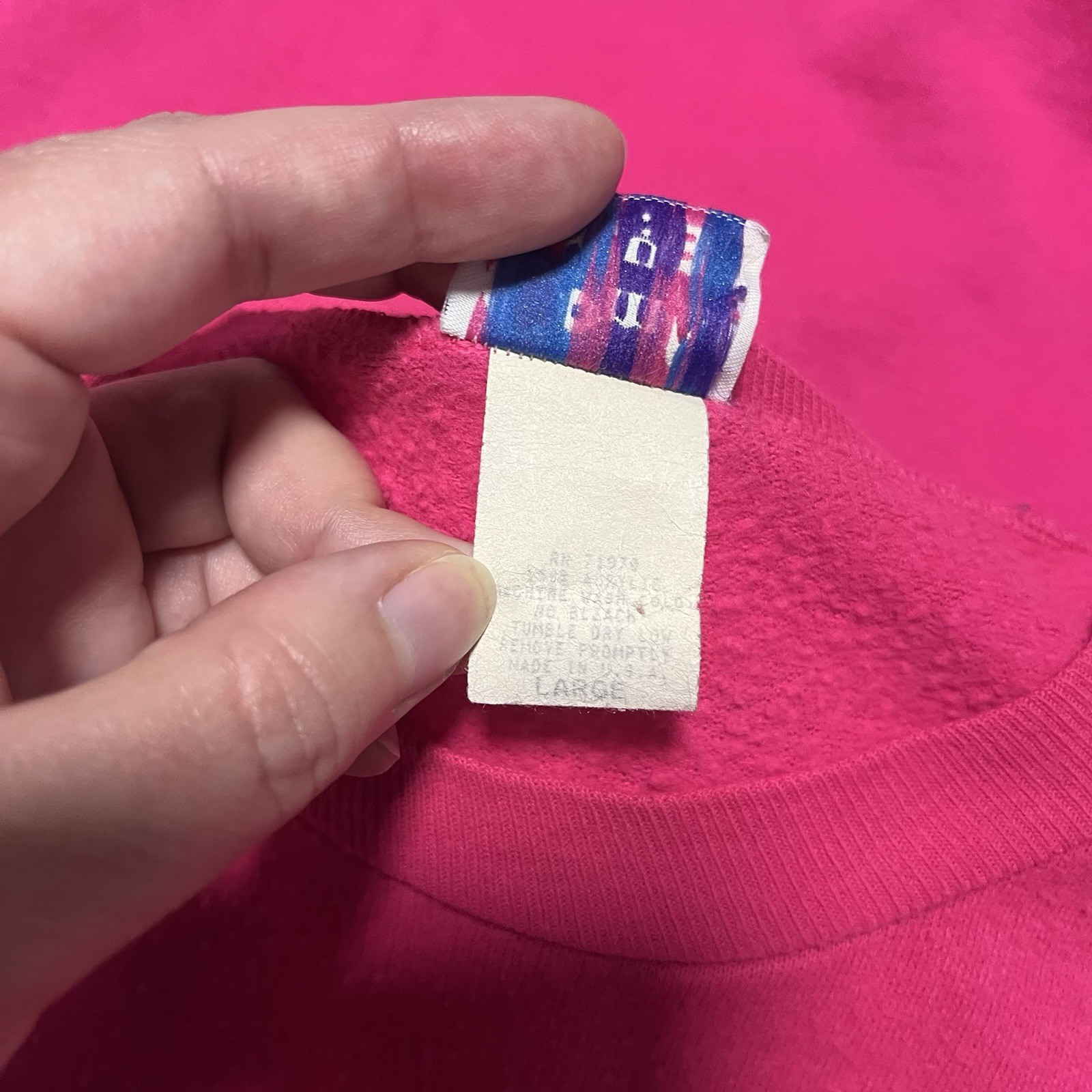 VTG Comfy Club Dog Sweatshirt Nightgown Sleep Shirt Pink Long Sleeve 80s USA L