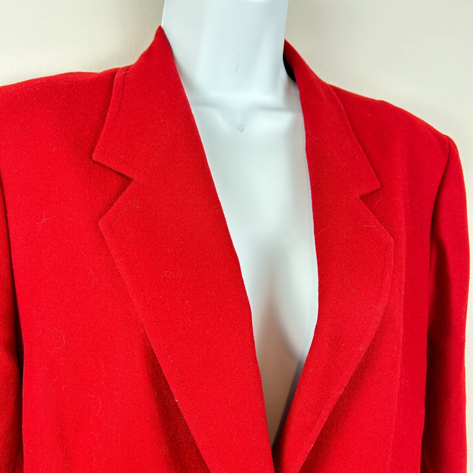 Pendleton True Red One Button Classic Wool Blazer Size Medium USA Made