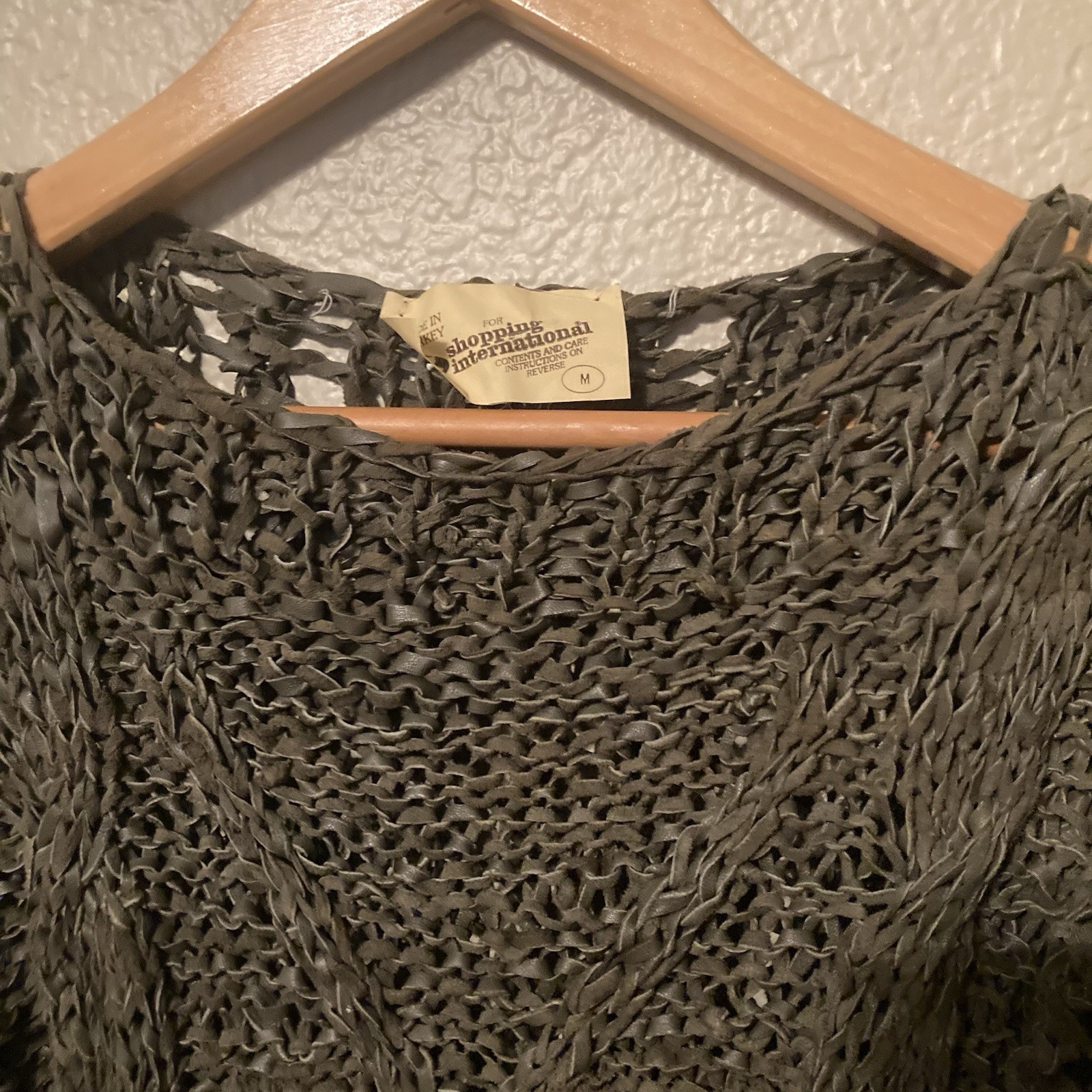 Vintage Sweater Indie Cowgirl 100% Sheepskin & Leather Women’s Size Medium