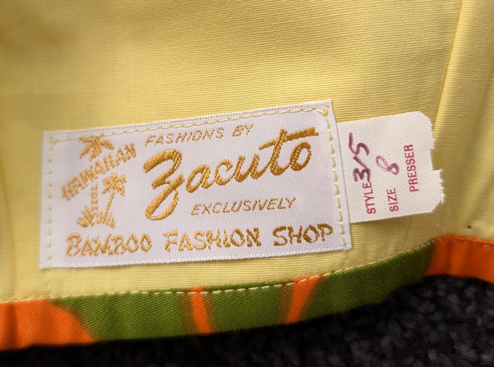 Vtg 60s Hawaiian Fashions by Zacuto Bamboo Fashion Shop Bikini NOS Exotic Print