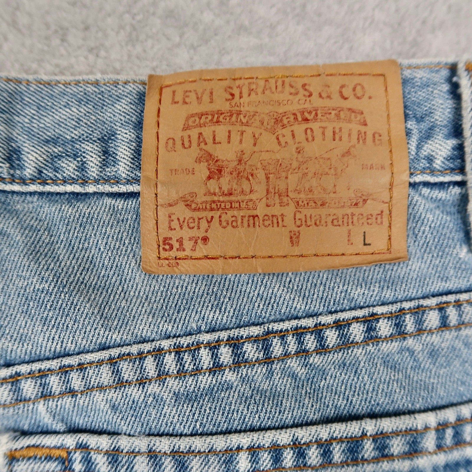 Vintage 90s Levis 517 Boot Cut Low Rise Jeans Women 13L Denim Made in USA
