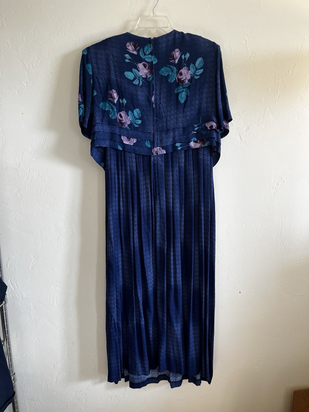Vintage KSL division of Karin Stevens Women’s Blue Floral Maxi Dress Size:14W