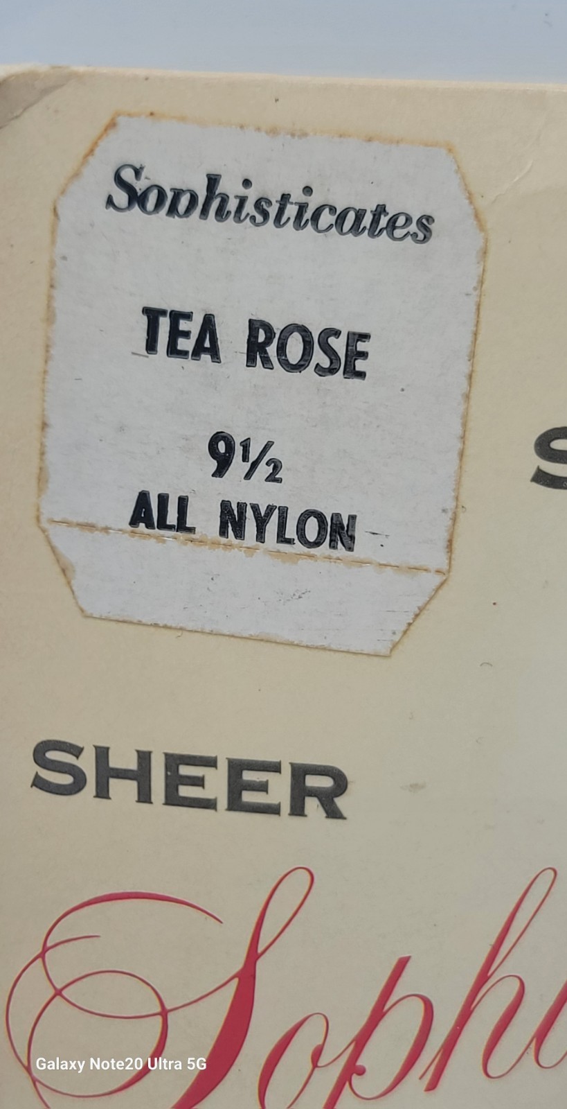 Nylon Garter Stockings 60s, 2 Pair 9.5, Tea Rose & Jetstream, Isis Sophisticates