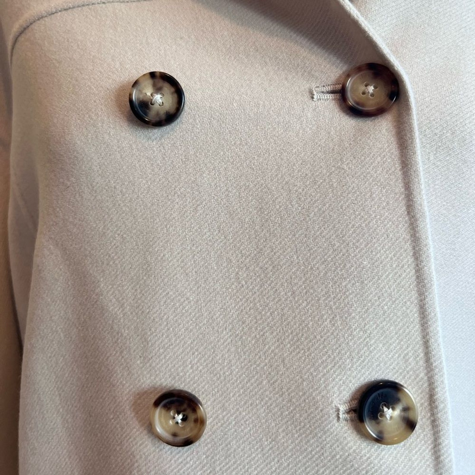 Massimo Alba Beige Hooded 100% Wool coat