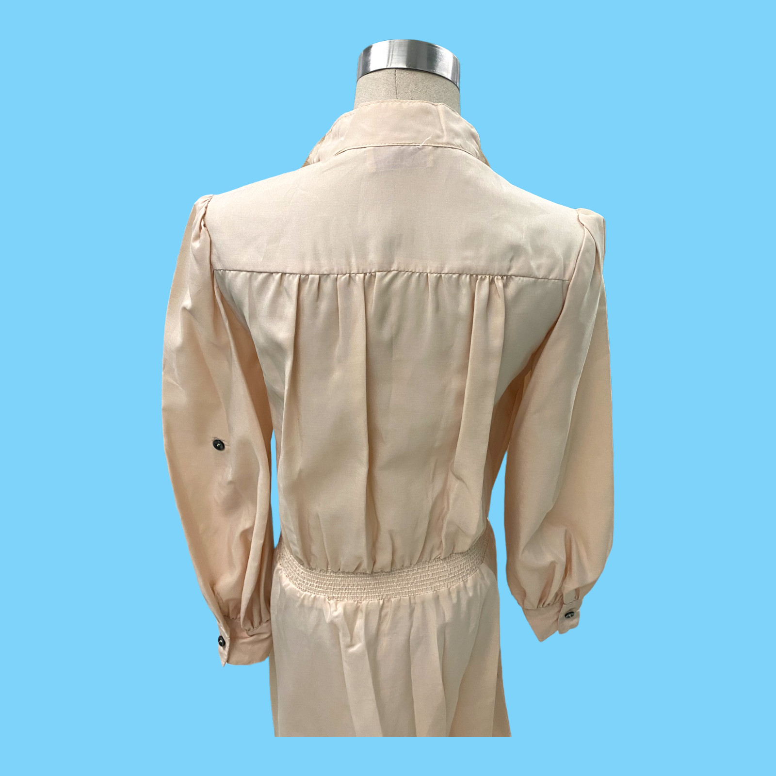 Vintage 70’s Irene Kasmer California Light Tan Dress Secretary Med- Large