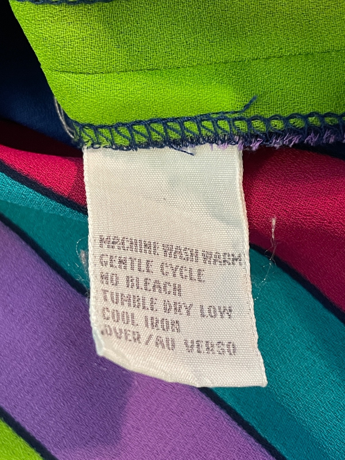 Vintage Liz Claiborne Blouse Top Womens Petites 2 Colorful Striped Secretary VTG