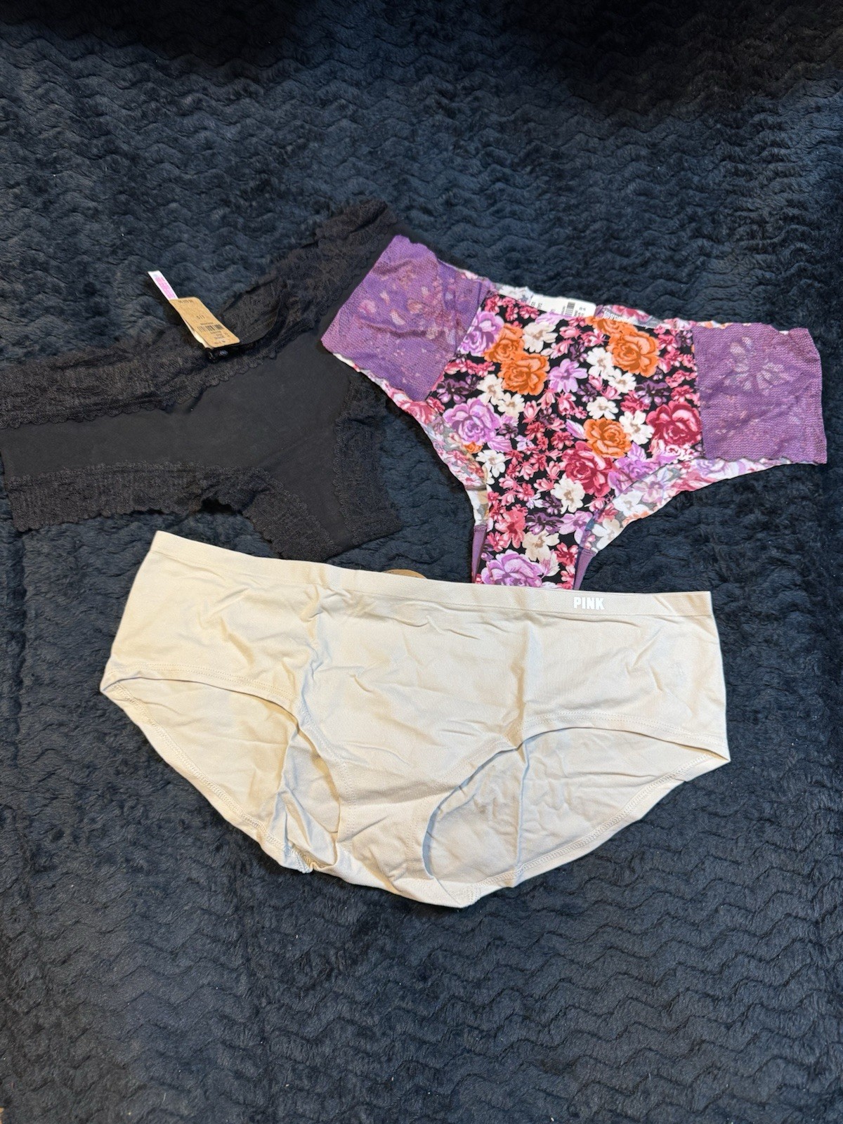 NWT L VICTORIAS SECRET SEXY NYLON COTTON LACE LOT BULK CHEEKY HIPSTER BIKINI F