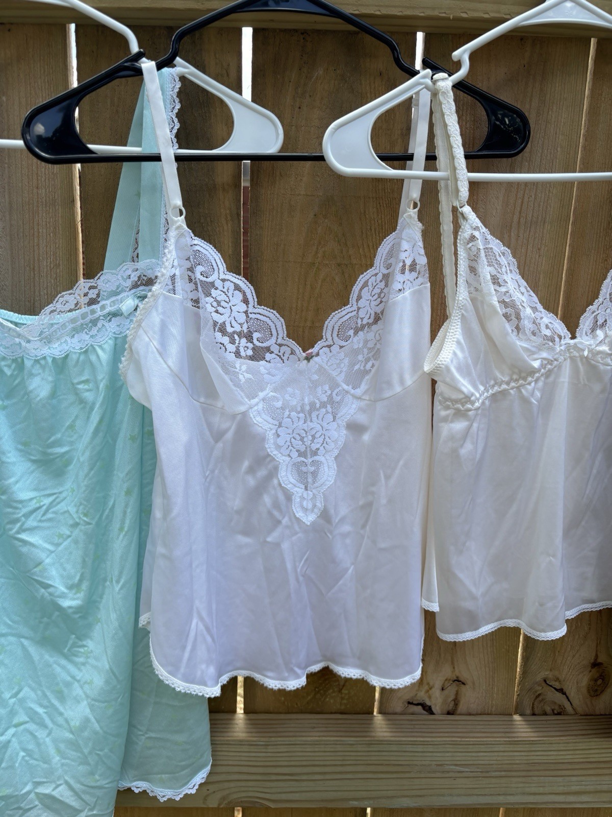Vintage Camisole Lot Of 5 Lingerie Tops Vintage Pajamas Bridal Wedding Size S/M