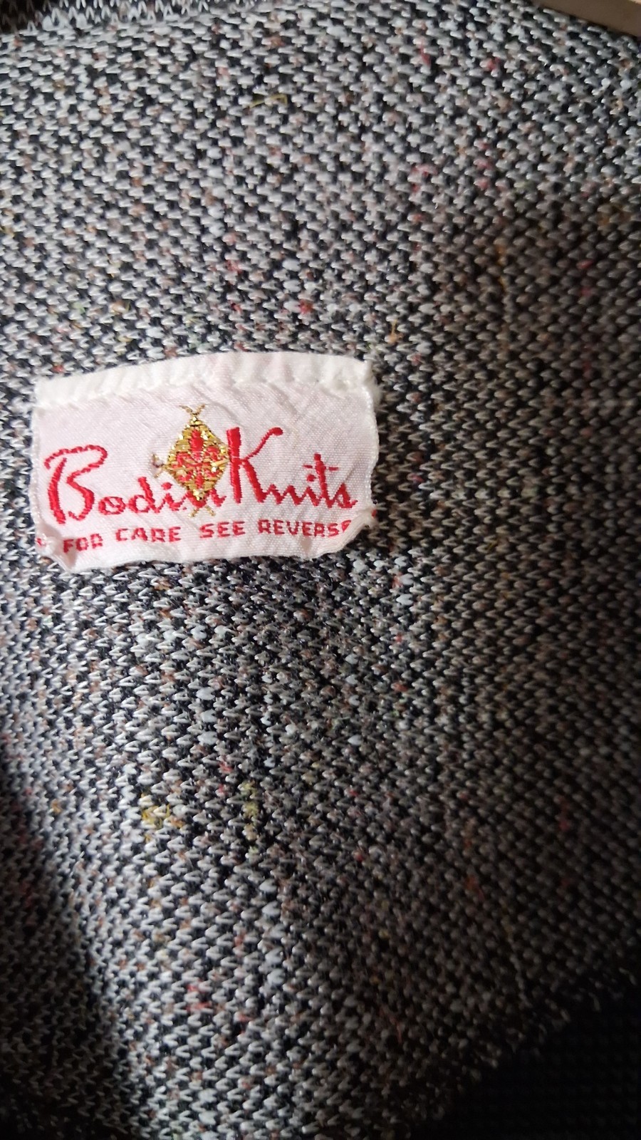 Bodin Knits Vintage Gray Tweed No Wrinkle 1970s Gray Tweed Suit Jacket