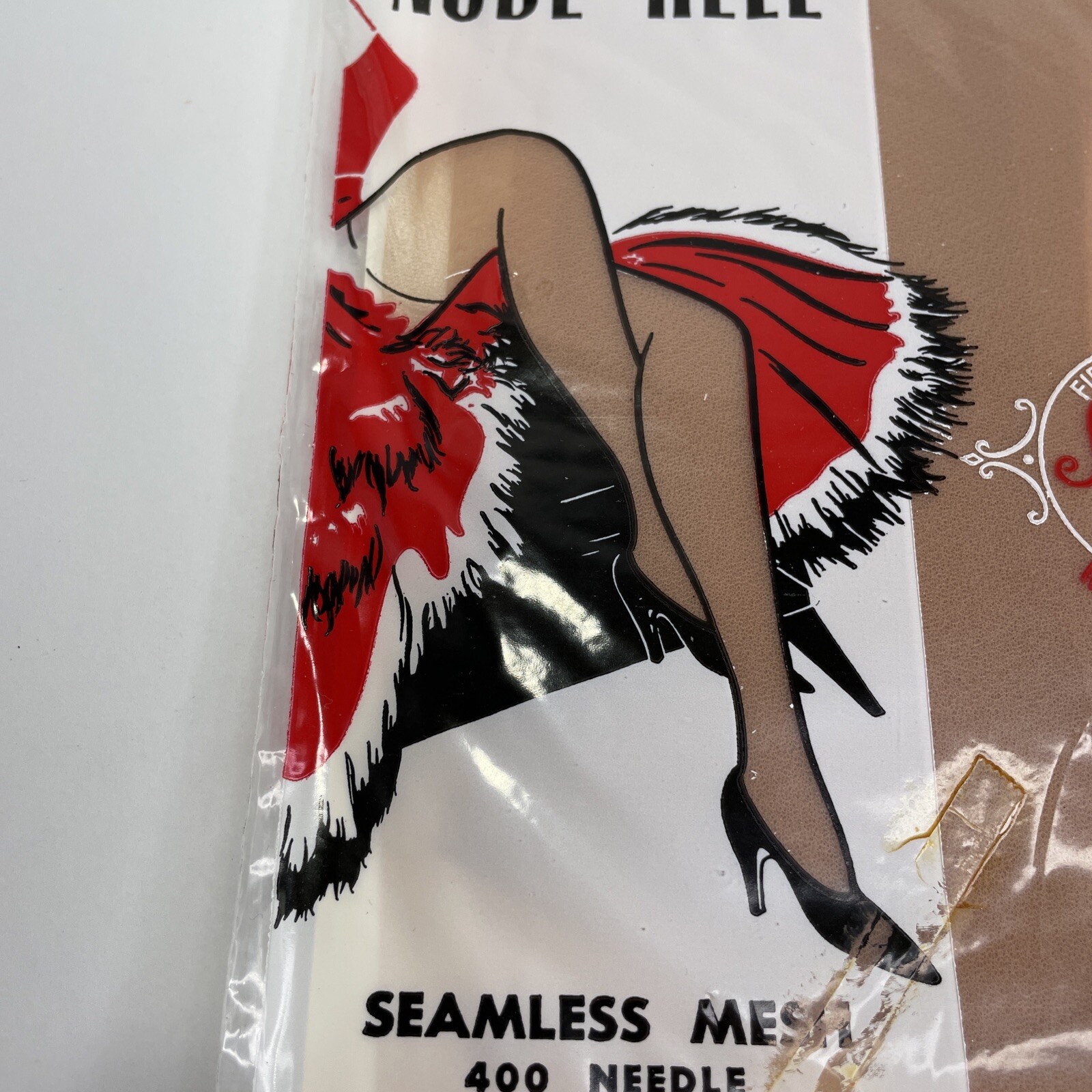 VERY RARE! Vintage 1955 Pantyhose DuPont SeamFree Canada SZ Medium Nude Beige