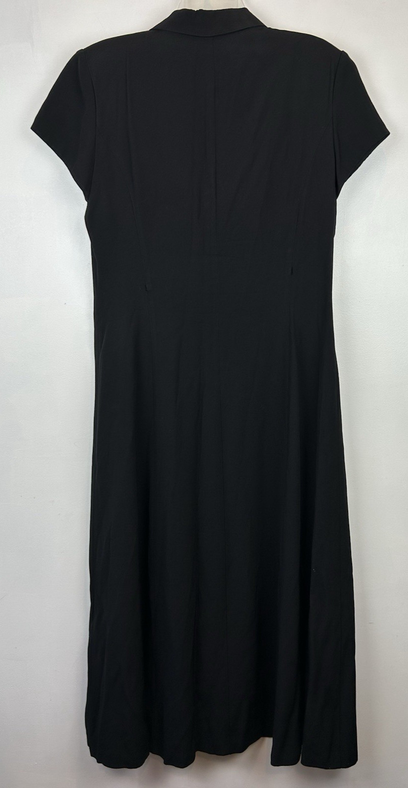 Vintage Julian Taylor New York Dress Womens 14 Black 90s Nautical Secretary