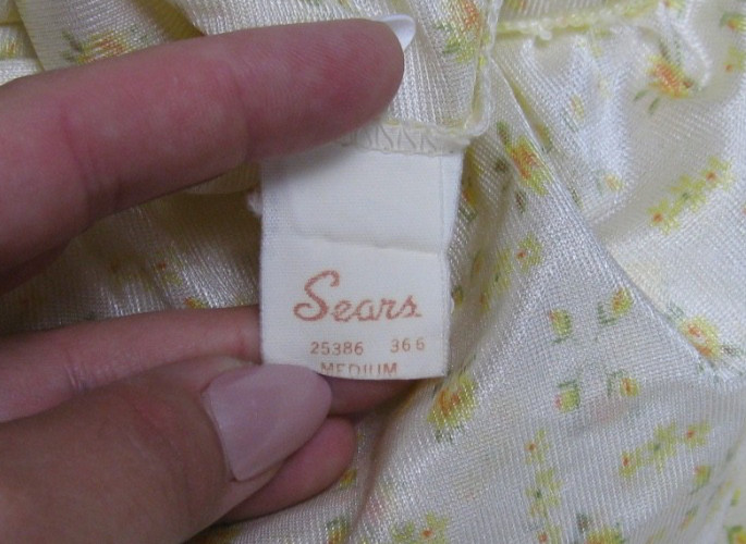 Vintage 70s Sears Hooded House Dress Women’s (M) Floral Zip Front Robe Lounge
