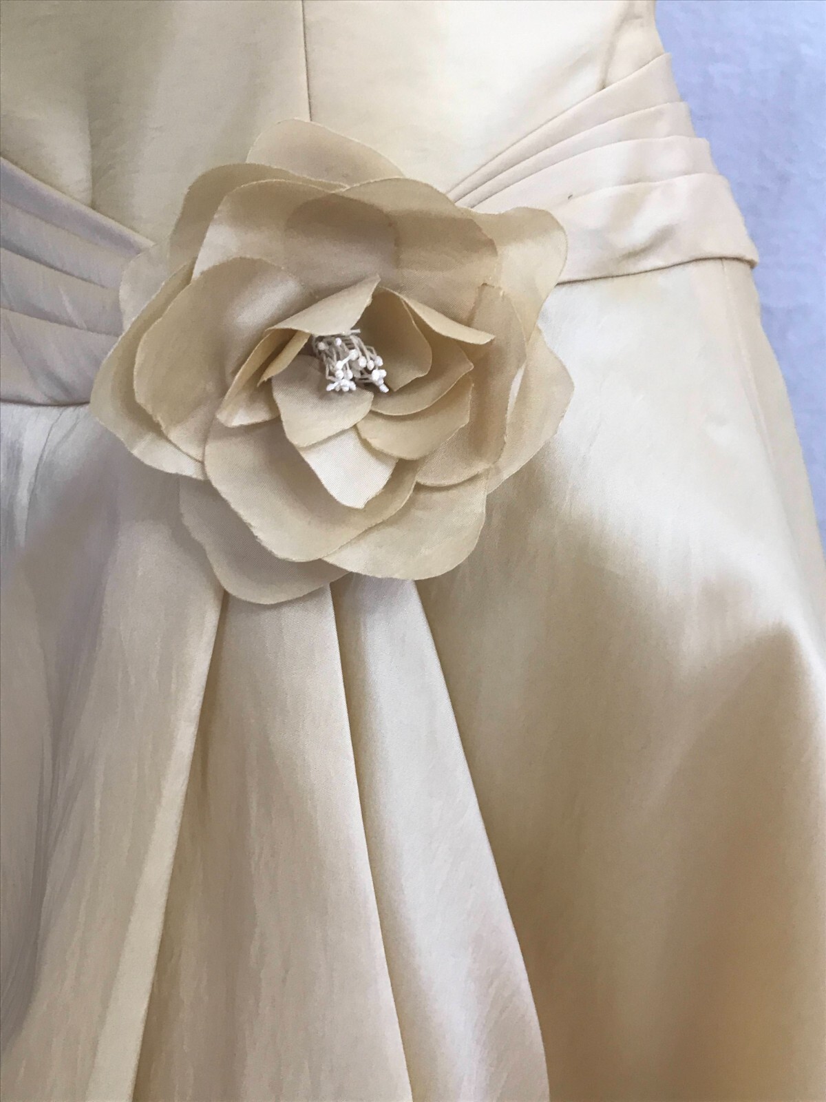 Alyce Designs Vintage Wedding Prom Dress Sz 12 but fits like 8 Cream Party NWT!