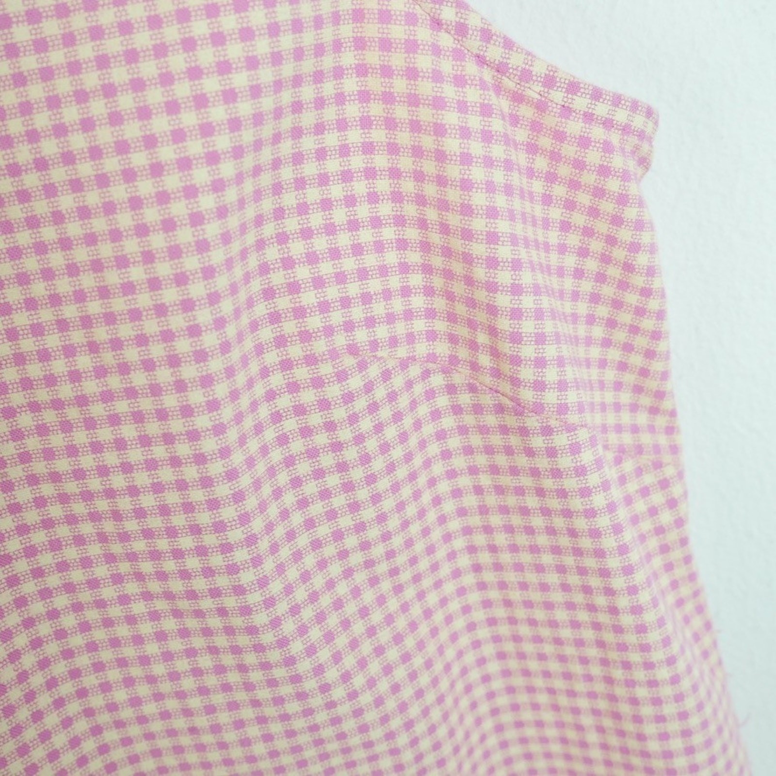 Vintage Gingham Sheath Dress Pink Preppy Cotton Spring 90s Size 6 Country Club