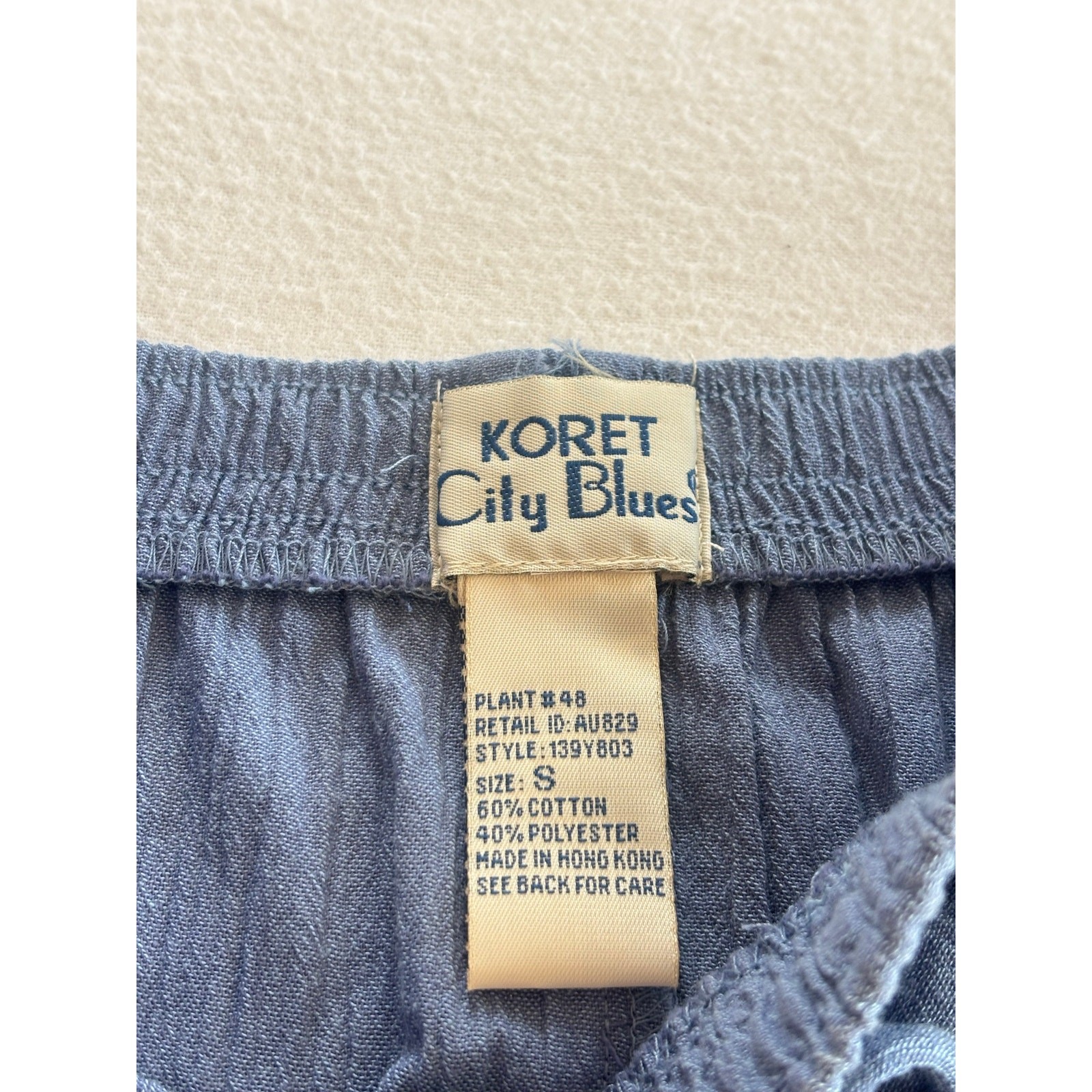 Vintage 1970s Koret California City Blues Two Piece Matching Set Small Cottage