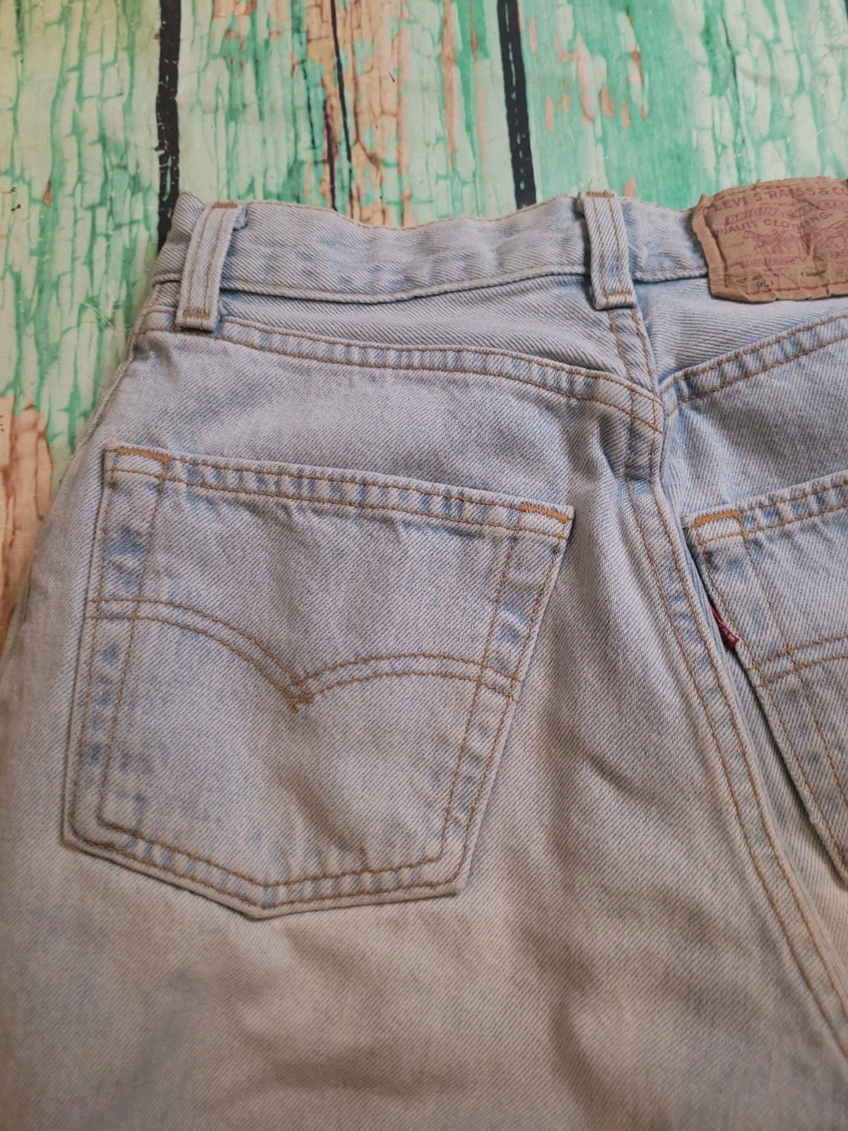 Vintage Levis Jeans 28×25 Light Denim Pant Faded High Rise 901 Relaxed Loose Y2K