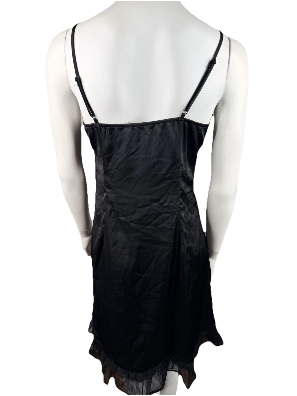 Belle Poque lingerie slip dress with lace small sexy adjustable straps black