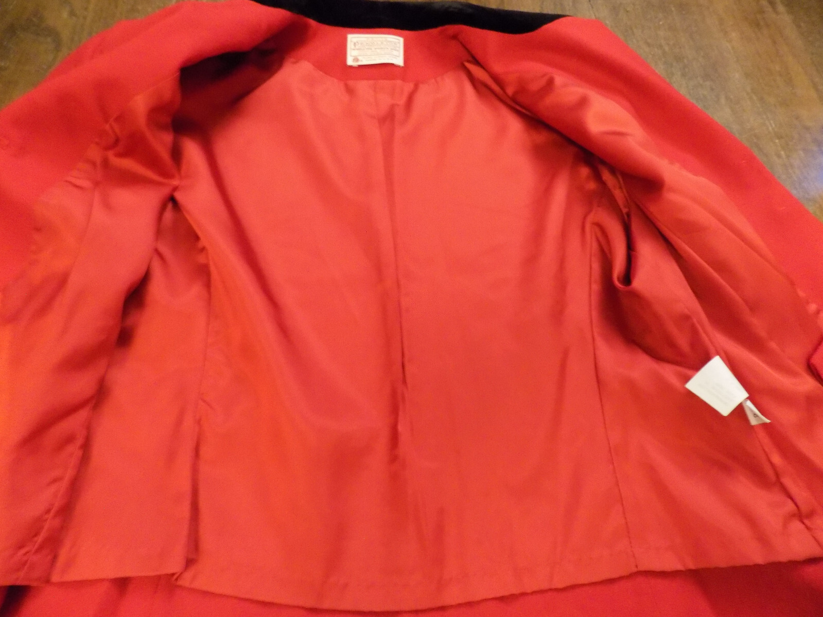 Vtg Riding Jacket Blazer Pendleton Classic Red Black Velvet Collar USA 12 Wool