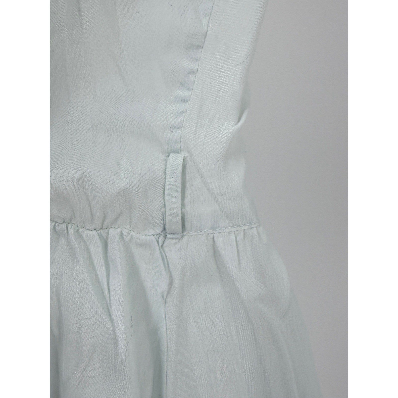 Vtg 60s Godfried house dress sz S semi sheer Yoke lace shabby chic cottage