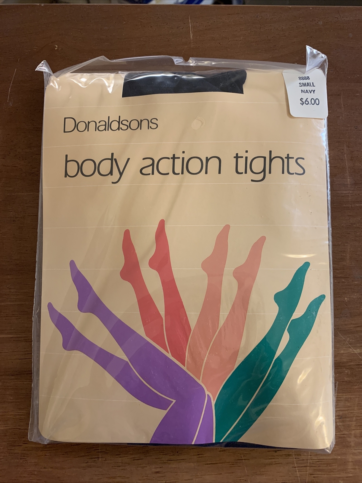 Vintage 1980s NOS Donaldson’s body action tights dance aerobics Navy Small