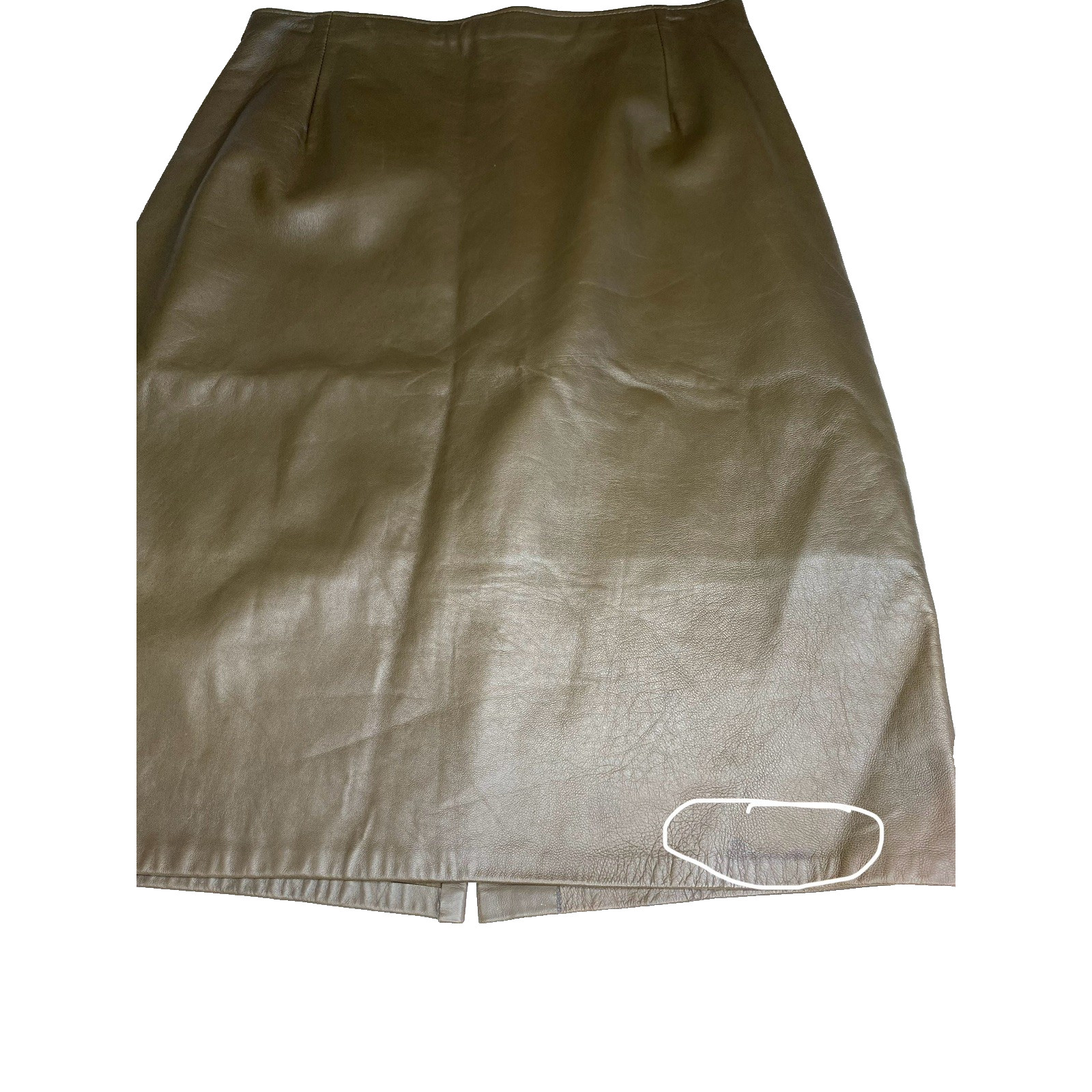 Firenze Leather Pencil Skirt Womens Size 12 Waist 28.5″ Vintage 80s Retro USA