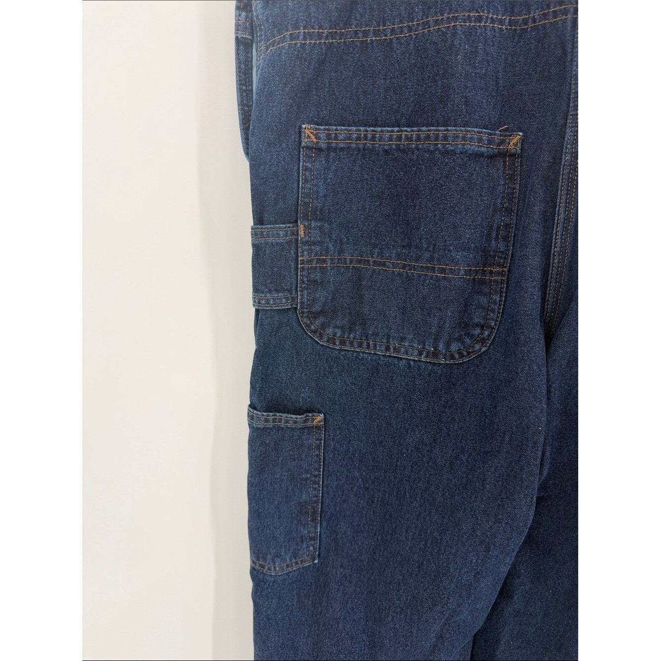 Vintage Carhartt Baggy Denim Overalls Y2K Utility Carpenter 14×28 Best 8/10