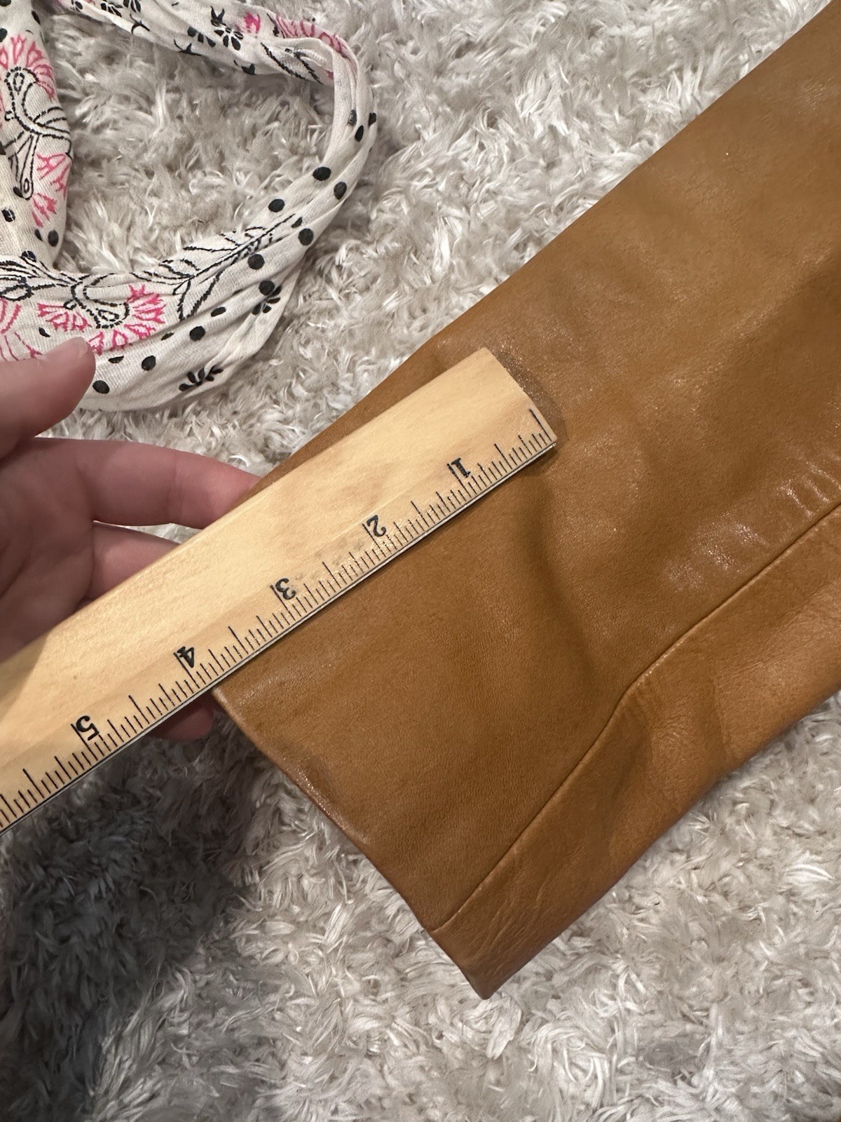 The Tannery Leather Tan Belted Double Breasted Coat Size 11/12