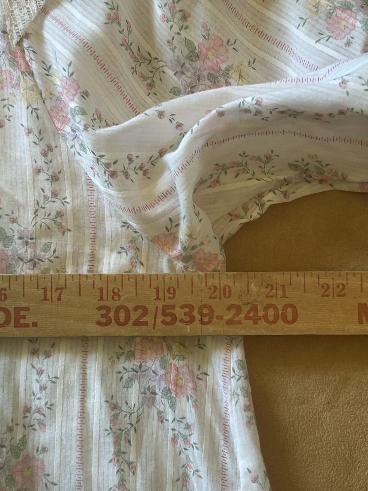 Vintage Brandywine Cottagecore Nap Dress Lace Yoke Cotton Nightgown Prairie USA