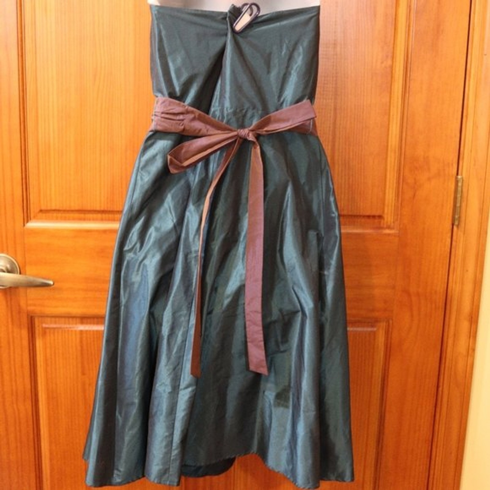 Robin Jordan Taffeta Vintage Prom Dress USA Strapless Short Dress 4