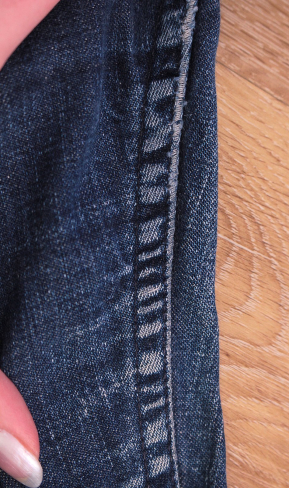 VTG Women’s 60s Blue Denim High Waist Straight Leg Jeans Sz 27″ 1960s