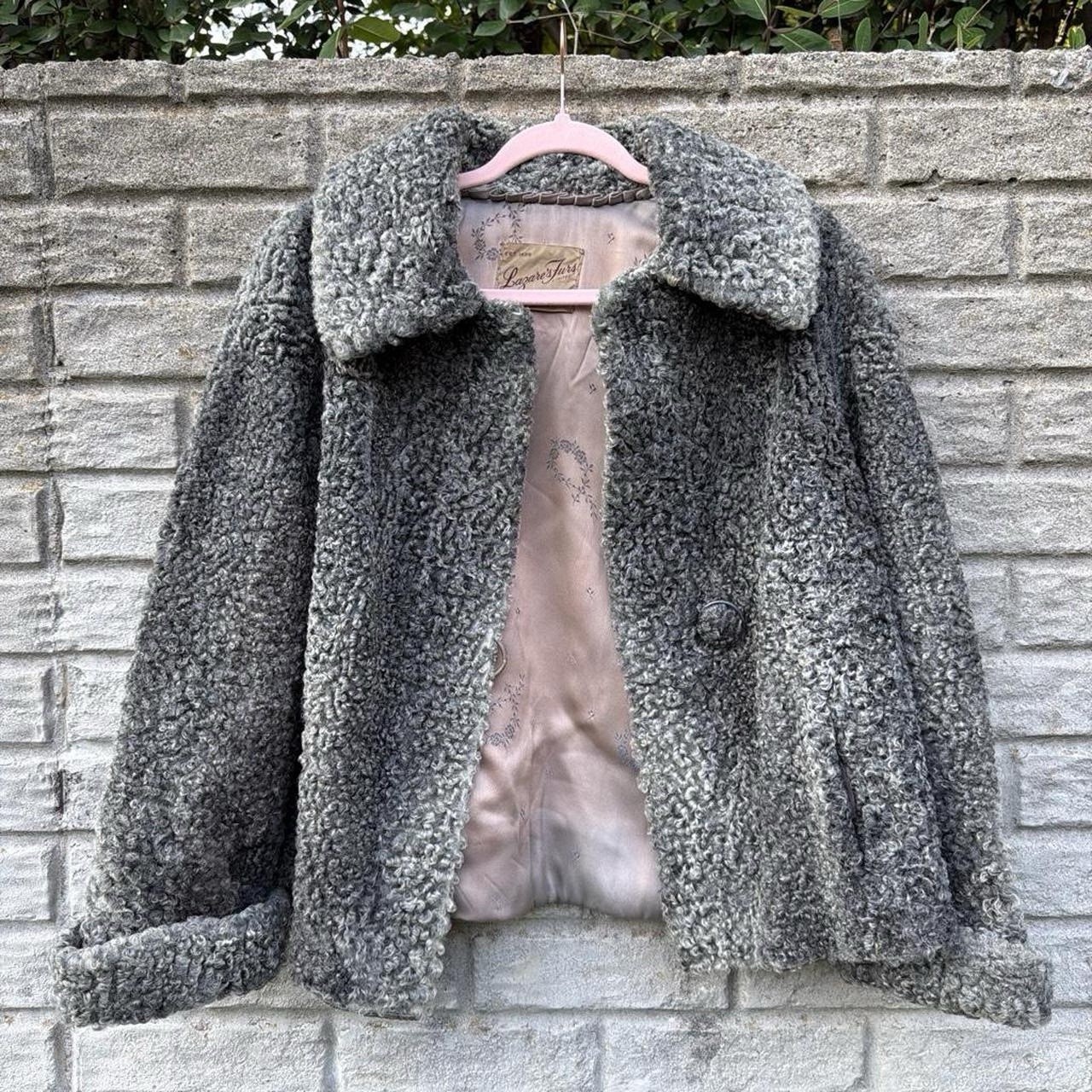 True vintage Lazare’s Furs Grey Persian Lamb Jacket (Era 50’s-60’s)