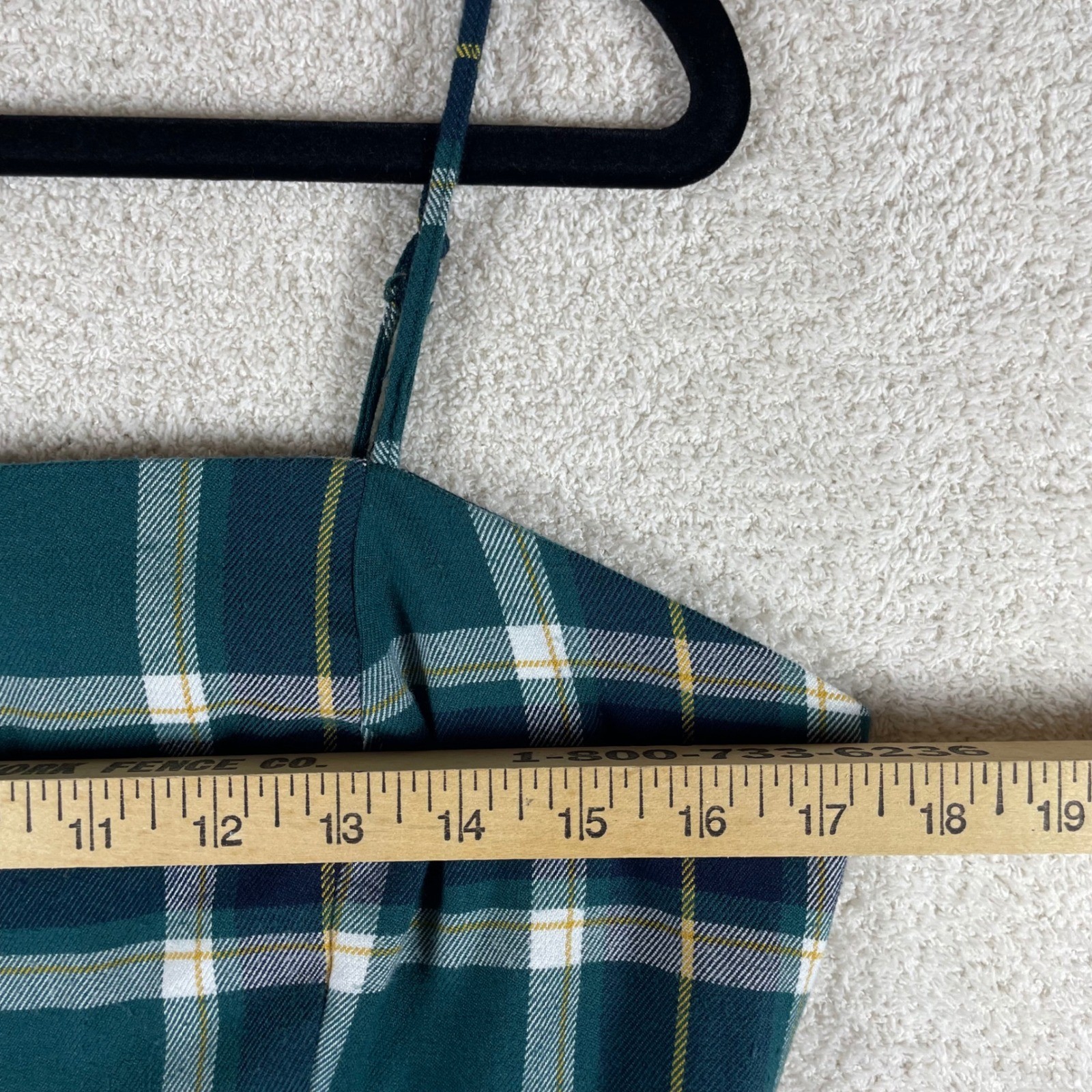 Y2K 90s clueless square neck tartan plaid mini dress L preppy millennial bratz