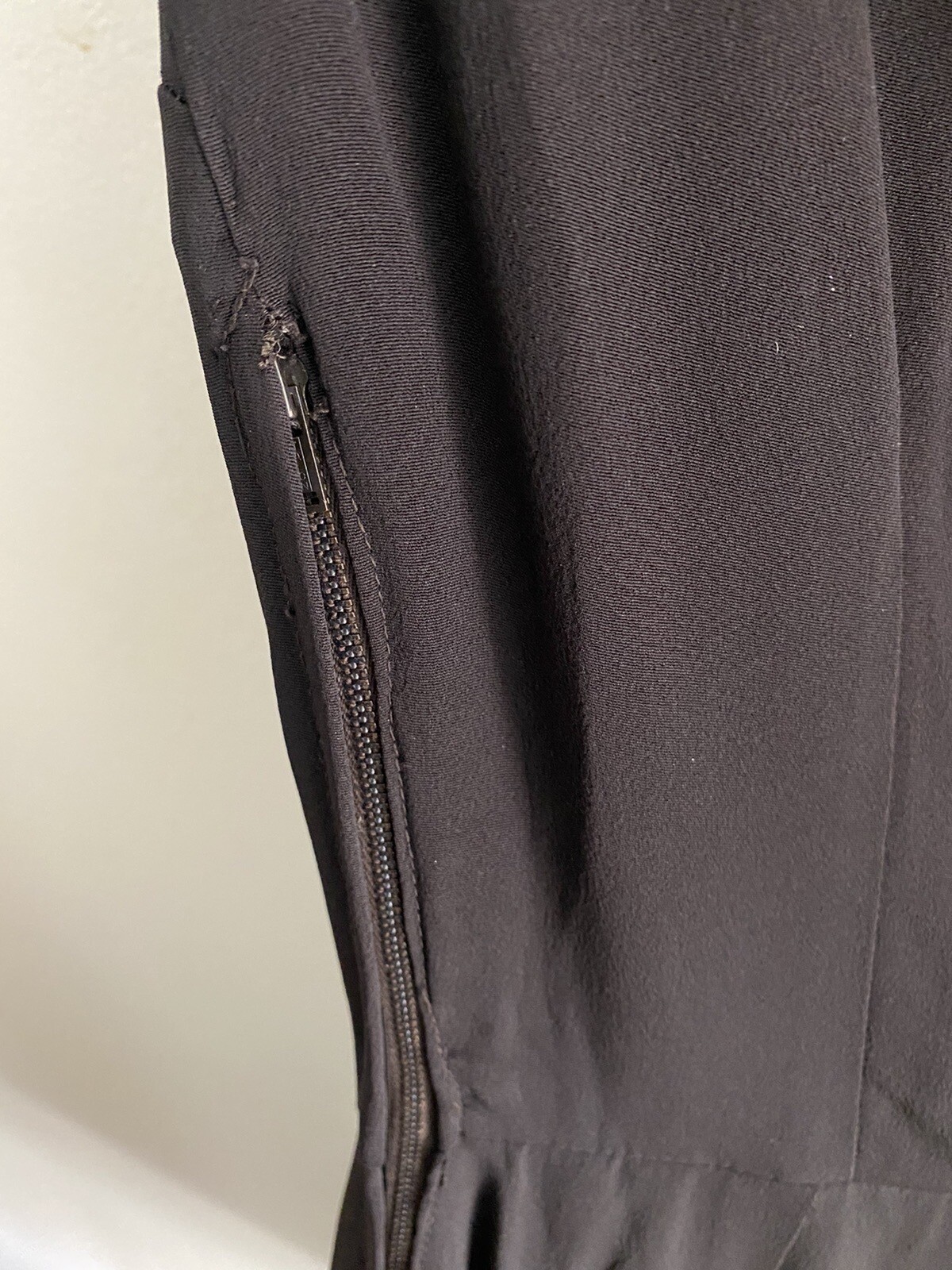 Vintage Black Dress 3 Layers Fringe On Lower Half Flapper Style Lined Size XS
