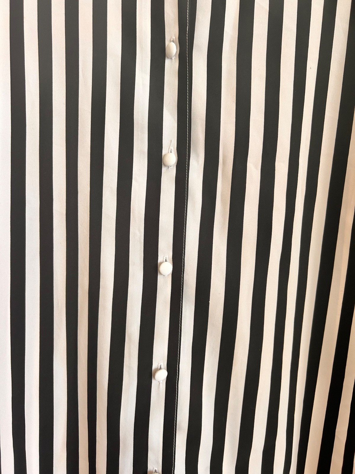 Vintage Claudia Richard Women black and white striped blouse / 14 / Plus Size 14