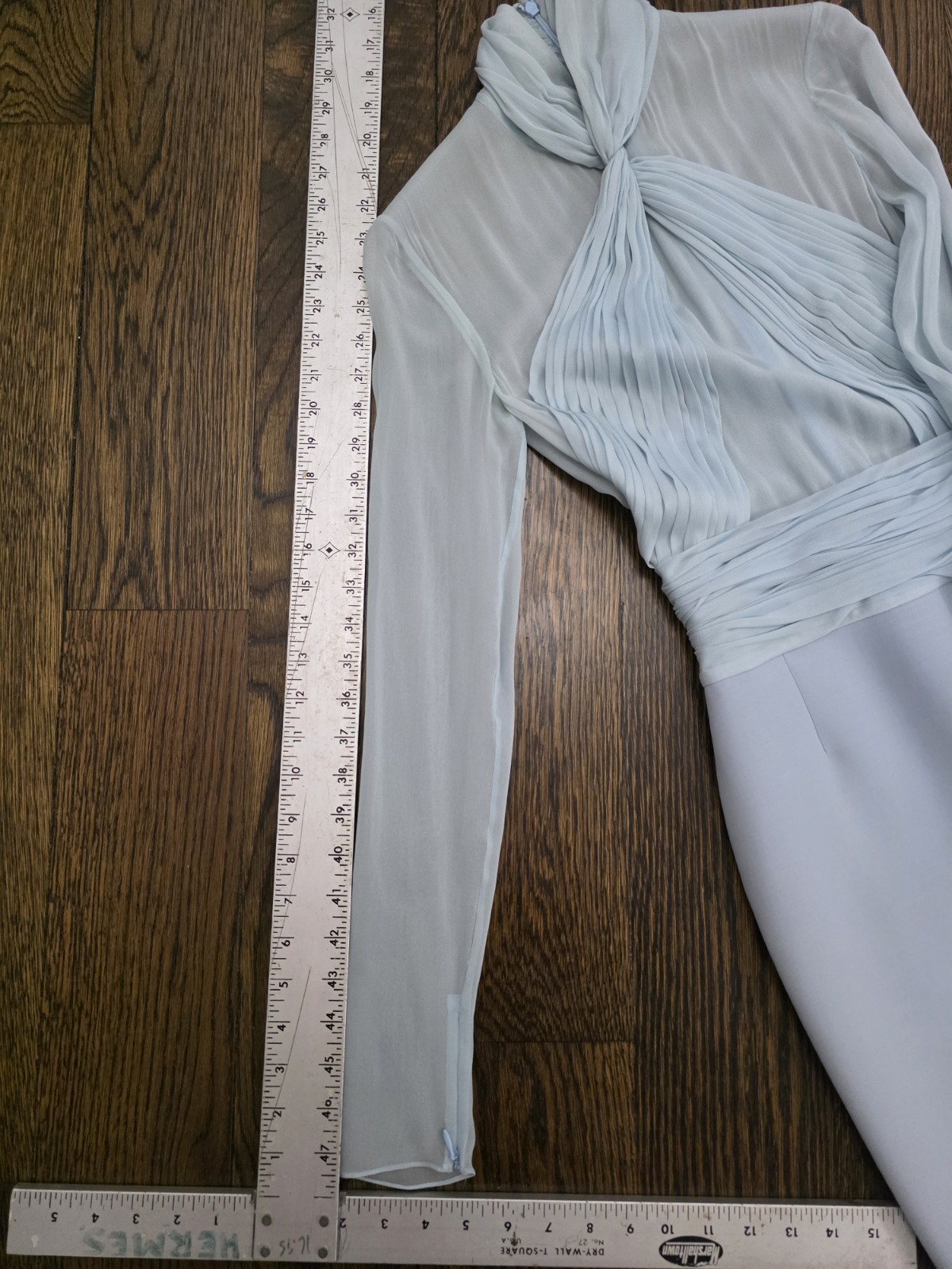 Vintage Emilio Pucci Silk Light Blue Chiffon Wool Sheath Dress IT38 NWT W/Hanger