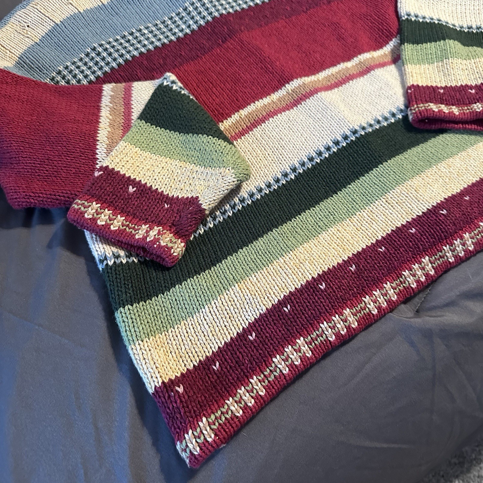 Vintage 90s Casual Corner Sweater Chunky Knit Grandma Cottagecore Large