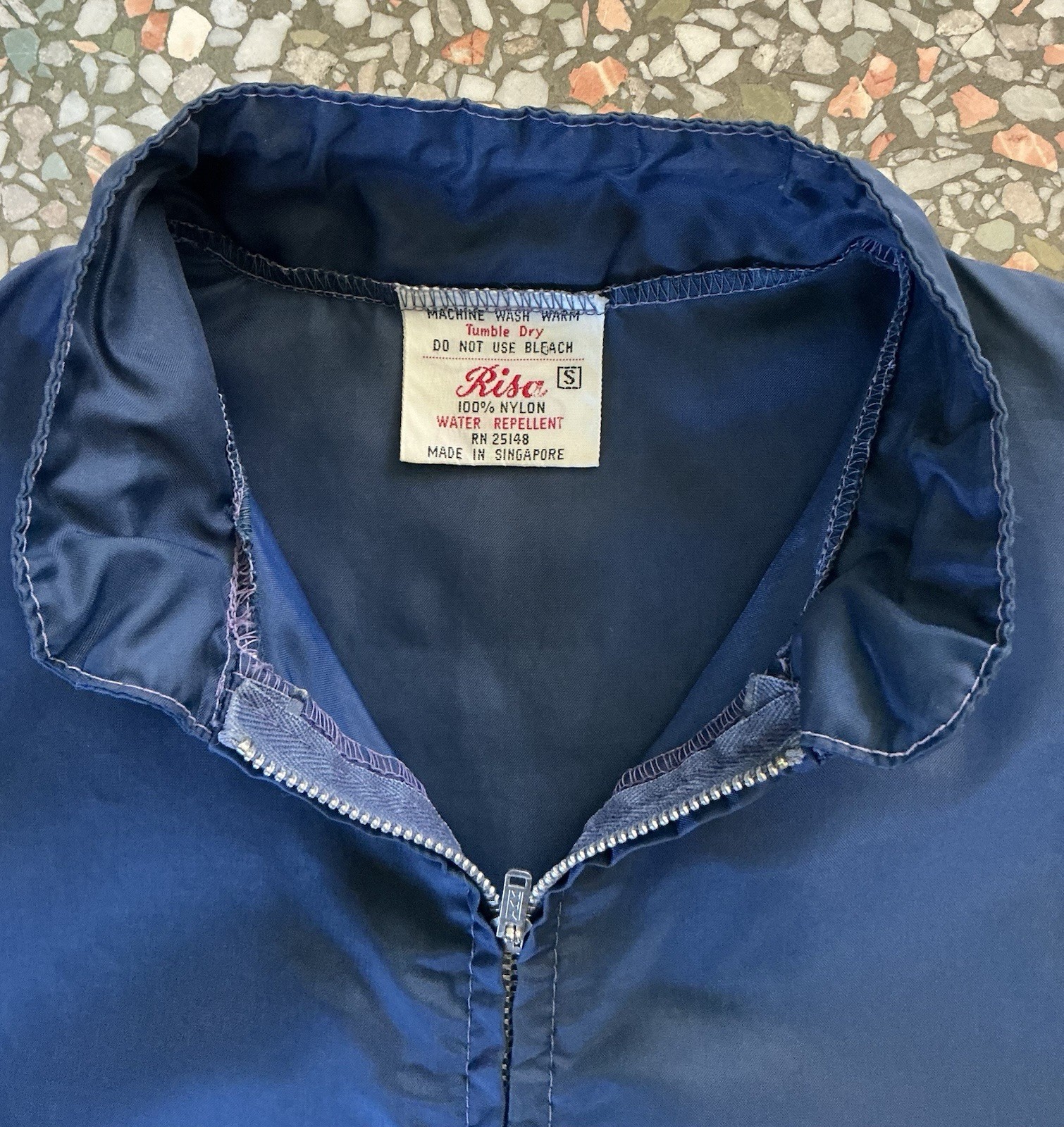 Vintage 1960s Risa Water Resistant Blue/Orange Jacket Size: Small L: 24” W: 19”