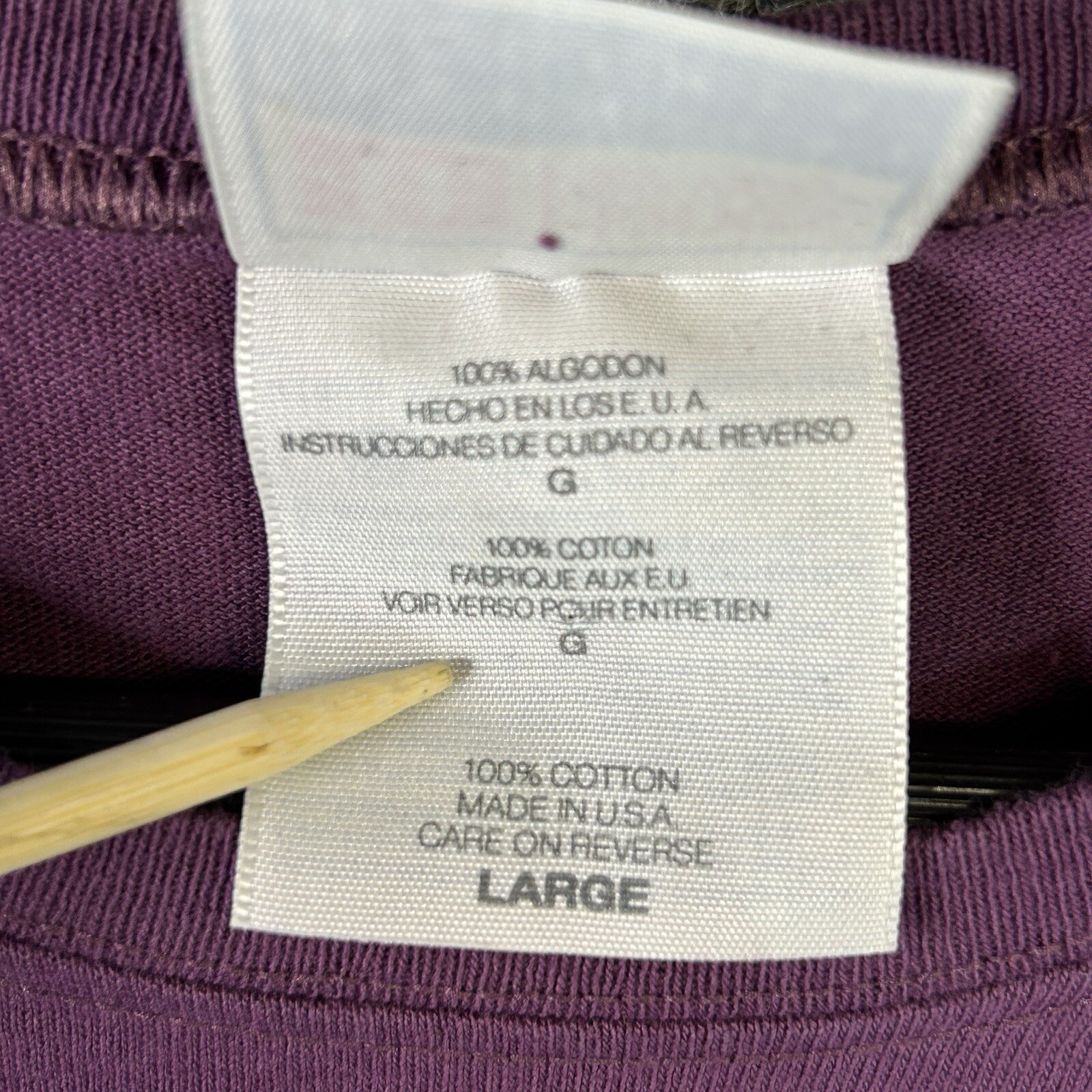 Vintage Las Vegas T Shirt Women’s Large Single Stitch Purple Made In USA