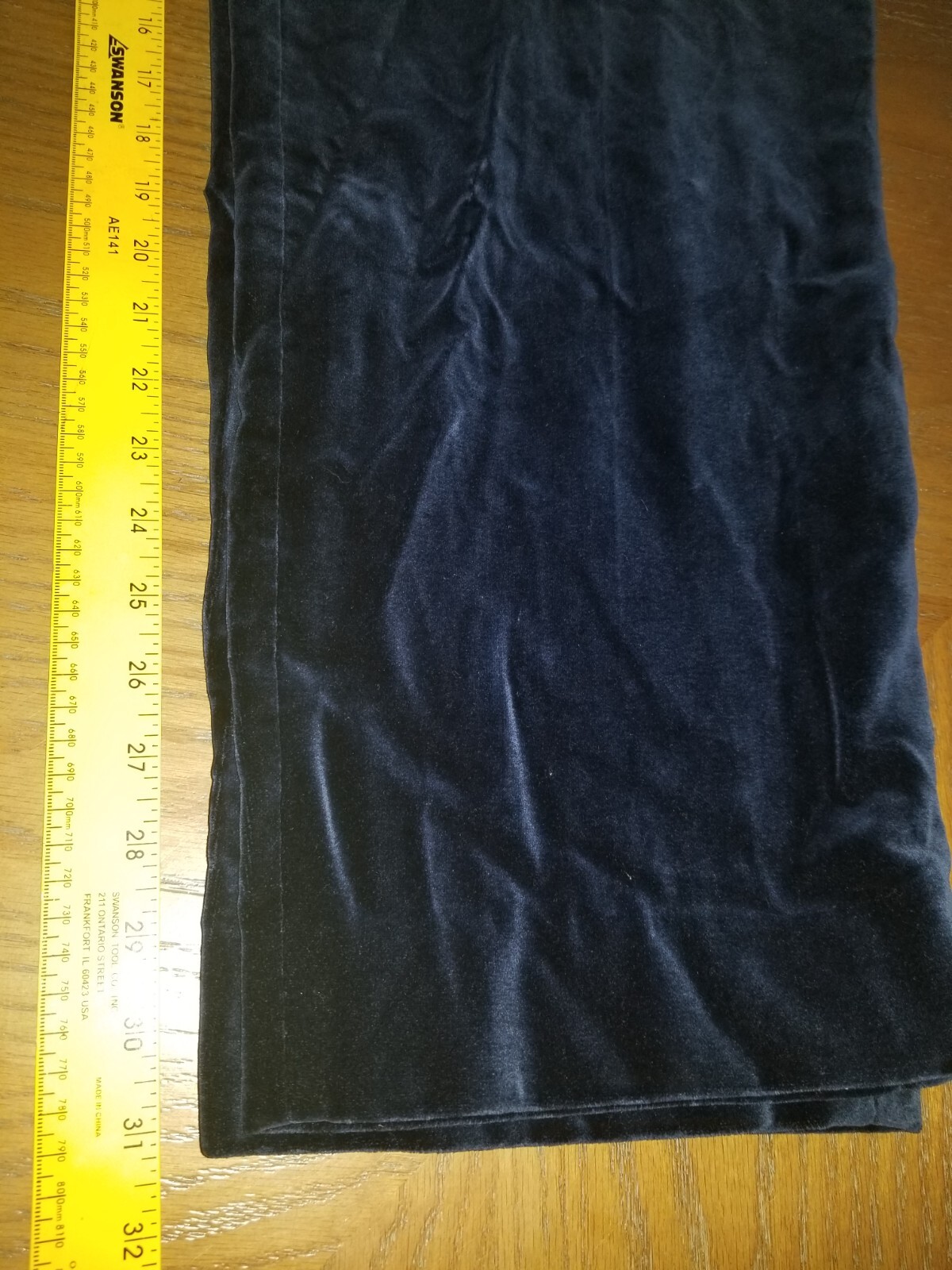 1980’s YVES SAINT LAURENT RIVE GAUCHE Blue Velvet trousers Womens Vintage Pants