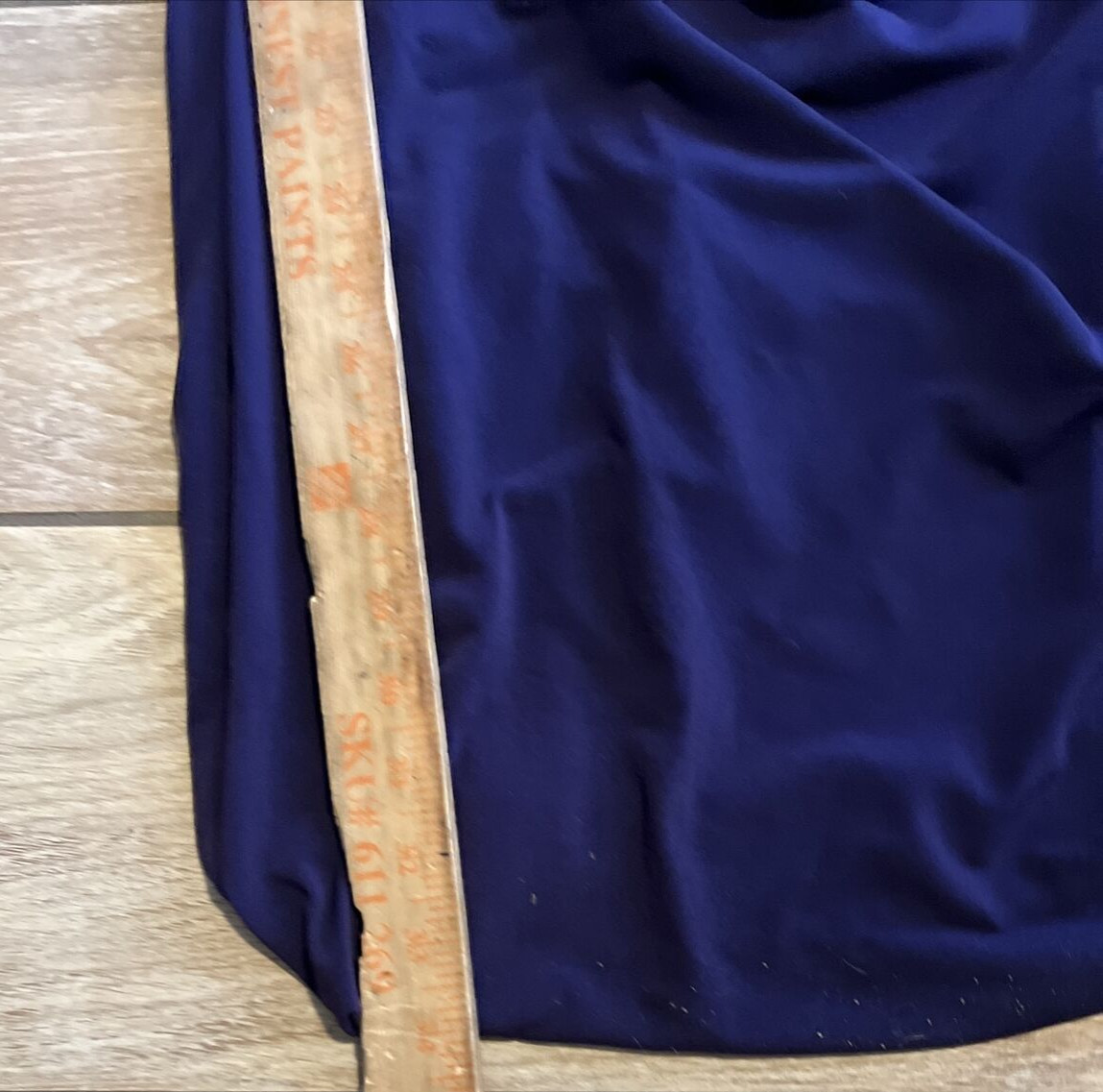 VTG MAGGY LONDON PURPLE RUCHED W/BEADED GEMS SHORT SLEEVES DRESS STUNNING xb8