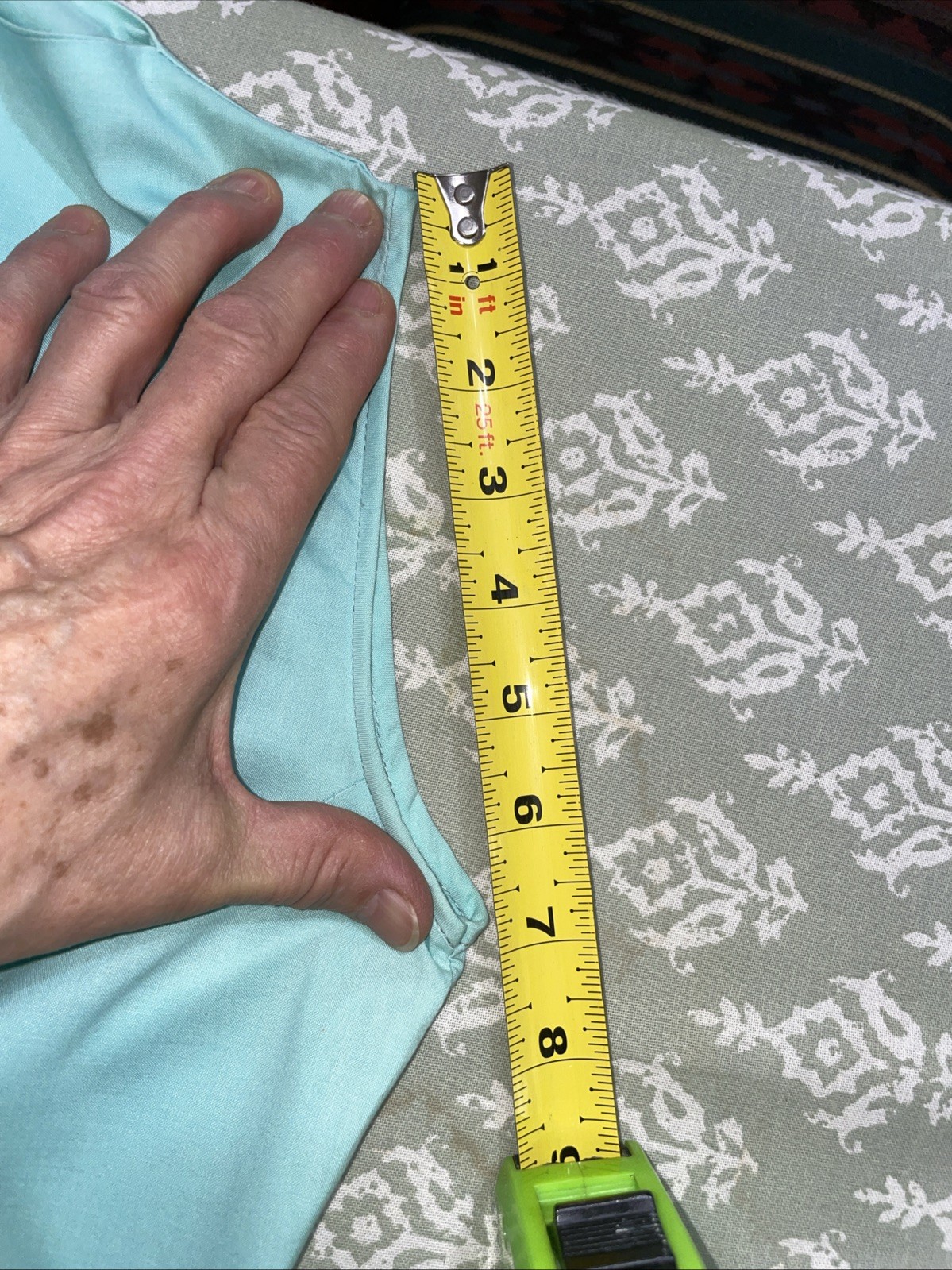 Vtg 40s 50s Light Teal Fritzi Of California Sleeveless Cotton Summer Blouse
