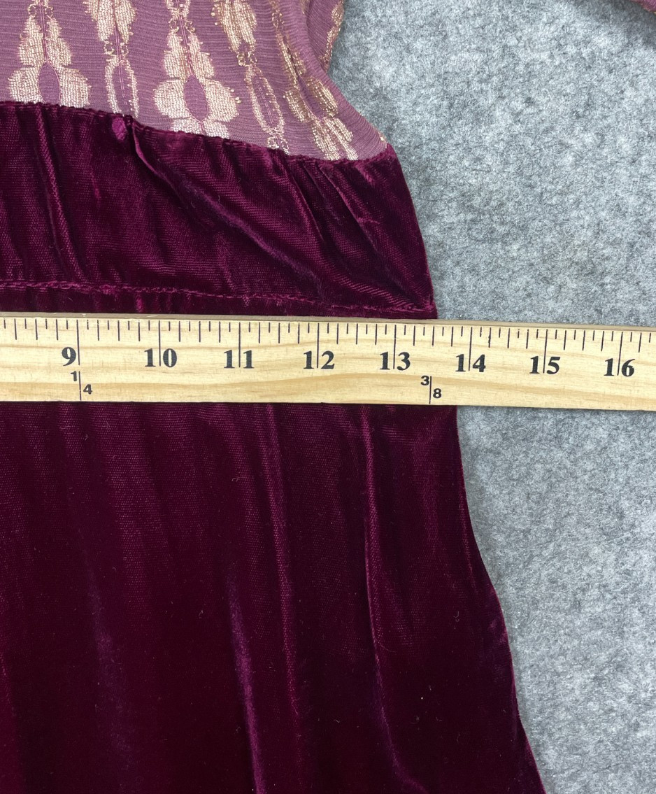 Vintage 1970s Young Innocent By Arpeja Maxi Dress Womens 11 XS Red Velvet Gunne