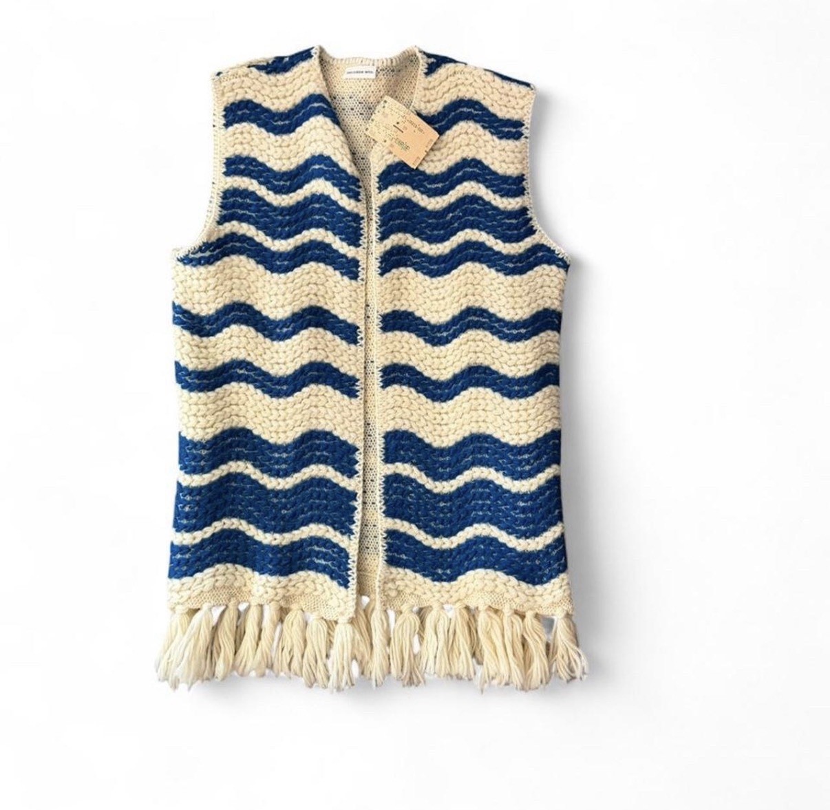 Women’s Vintage 1970’s Wool Vest NWT 1970’s Boho Hippie Retro Western Sz L