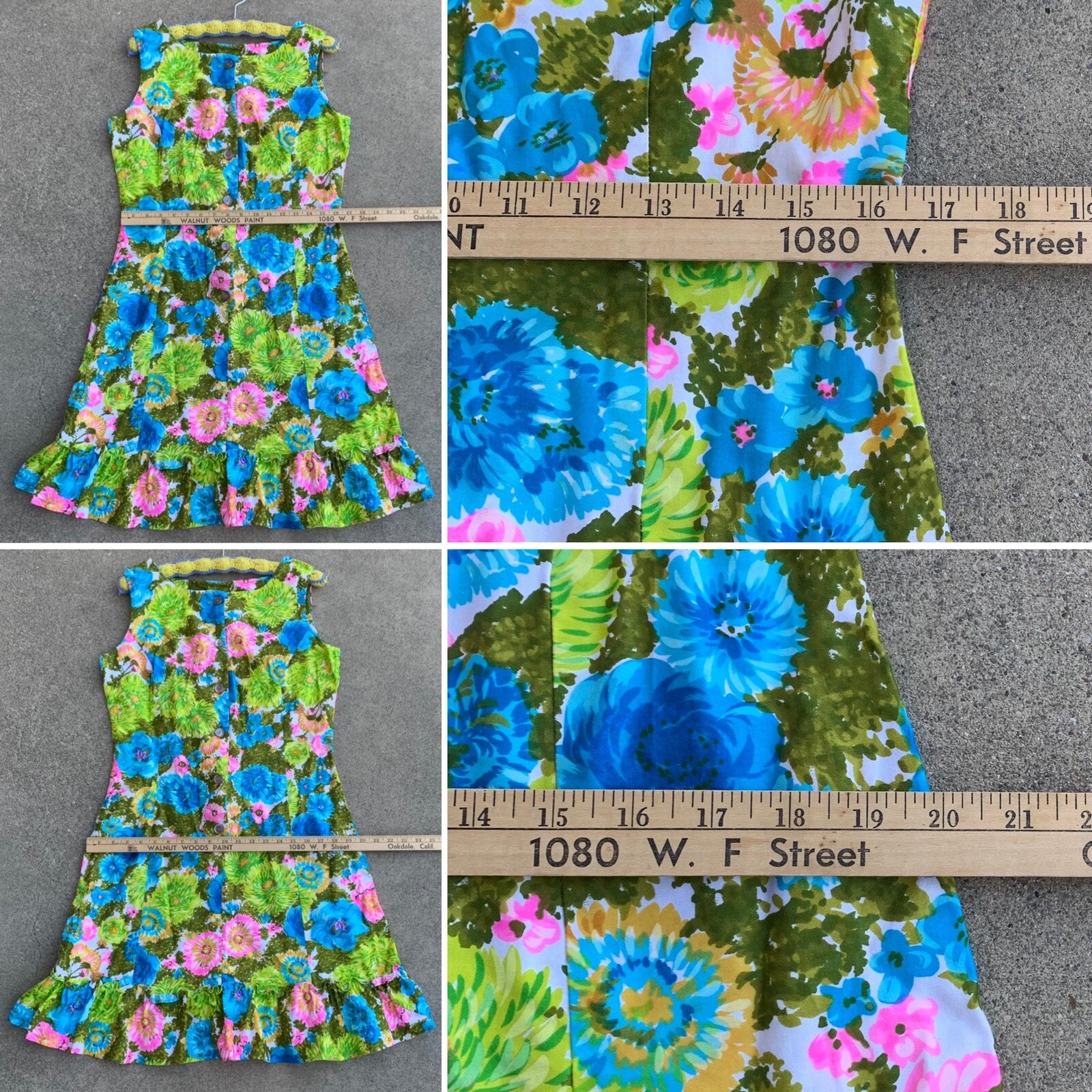 Vintage Dash About dress colorful floral sleeveless
