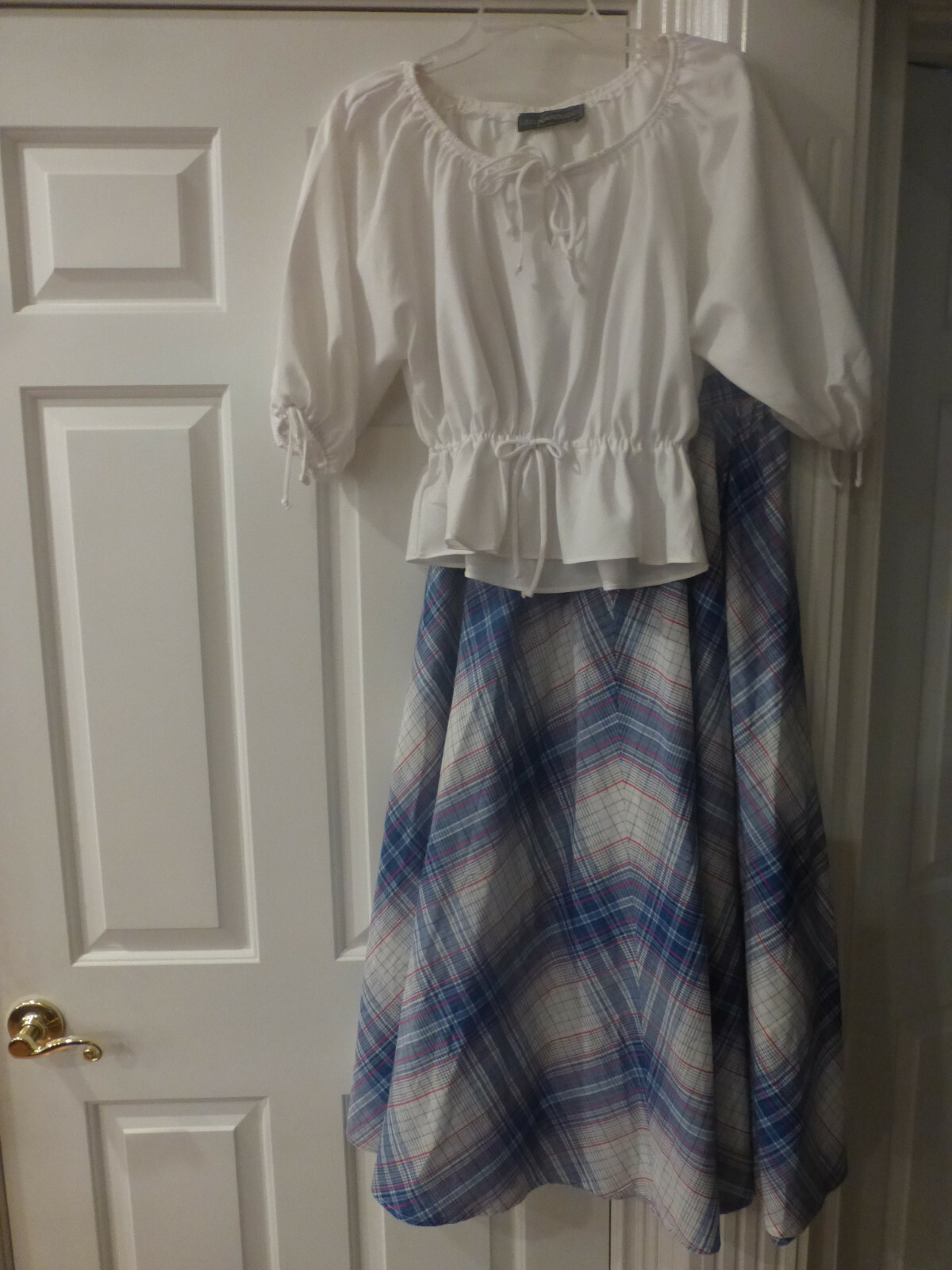 Leo Narducci 2 PIECE Dress PEASANT BOHO TOP W/SKIRT SZ 12 NWOT VTG