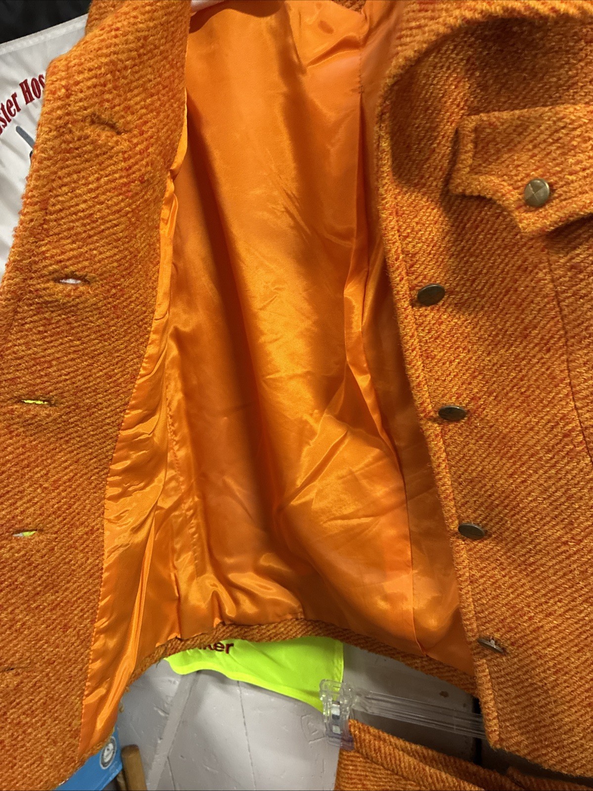 VTG 1960s Peck & Peck Fifth Avenue Orange Wool Jacket Skirt Suit – Union label